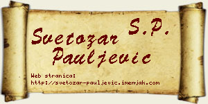 Svetozar Pauljević vizit kartica